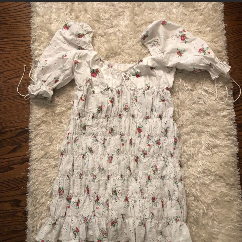 FOR LOVE AND LEMONS TARTE EYELIT WHITE MINI DRESS
